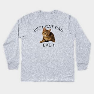 Best Cat Dad Ever Cute Kids Long Sleeve T-Shirt